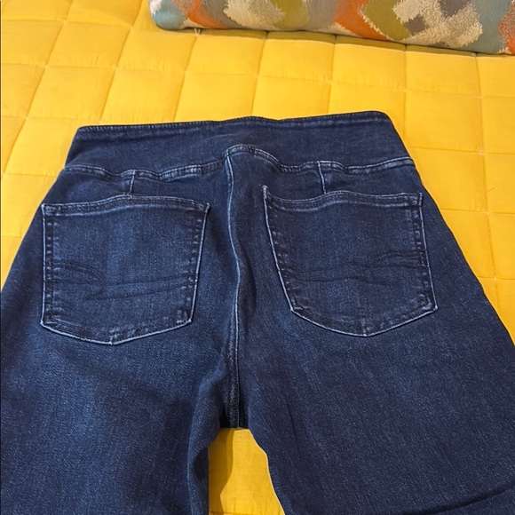 American Eagle Outfitters Dark Blue Straight Leg Jeans - Picture 3 of 6